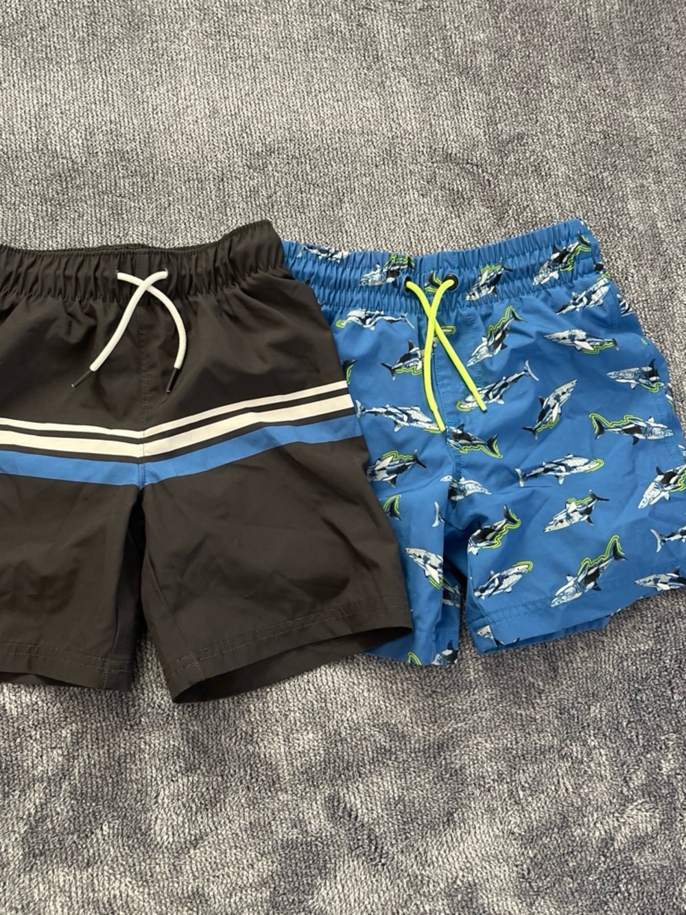 Old Navy Black and Blue Boys Swim Trunks Set